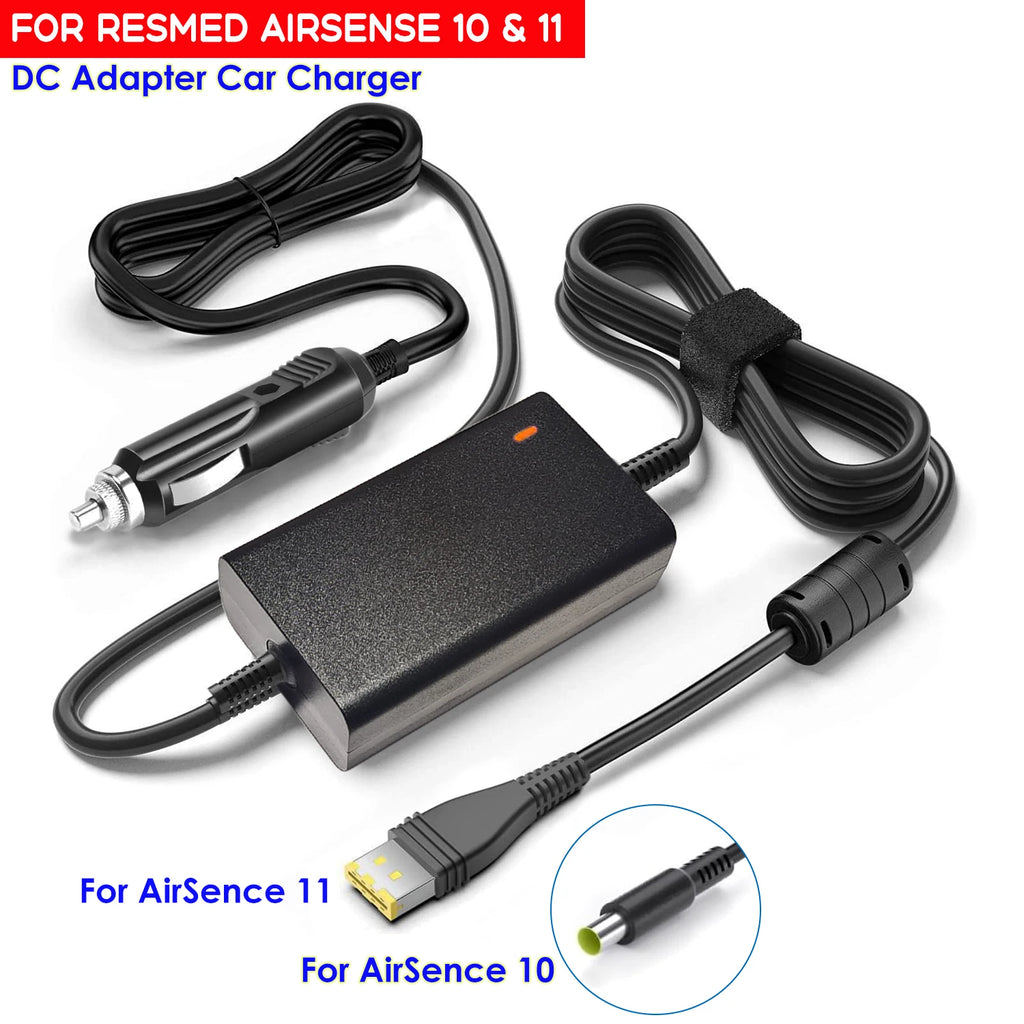 DC Converter & Power Adapter for ResMed AirSense™ 10 & 11 – 12V to 24V CPAP Car & Home Charger (65W / 90W)