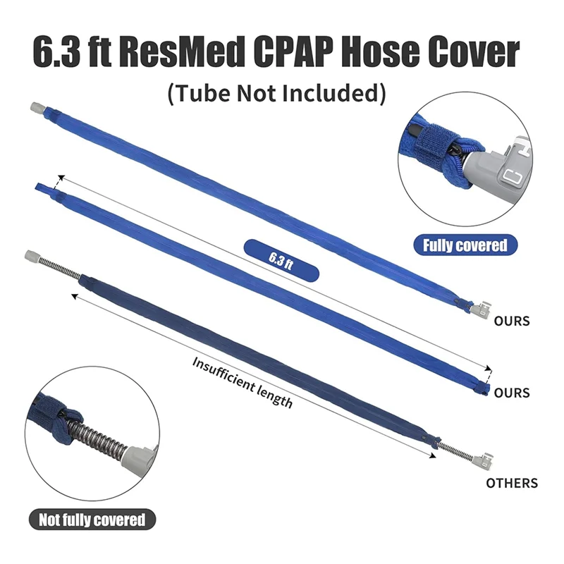 6.3 FT CPAP Hose Cover Compatible with ResMed ClimateLineAir – Insulated Tube Wrap for AirSense 10 & 11