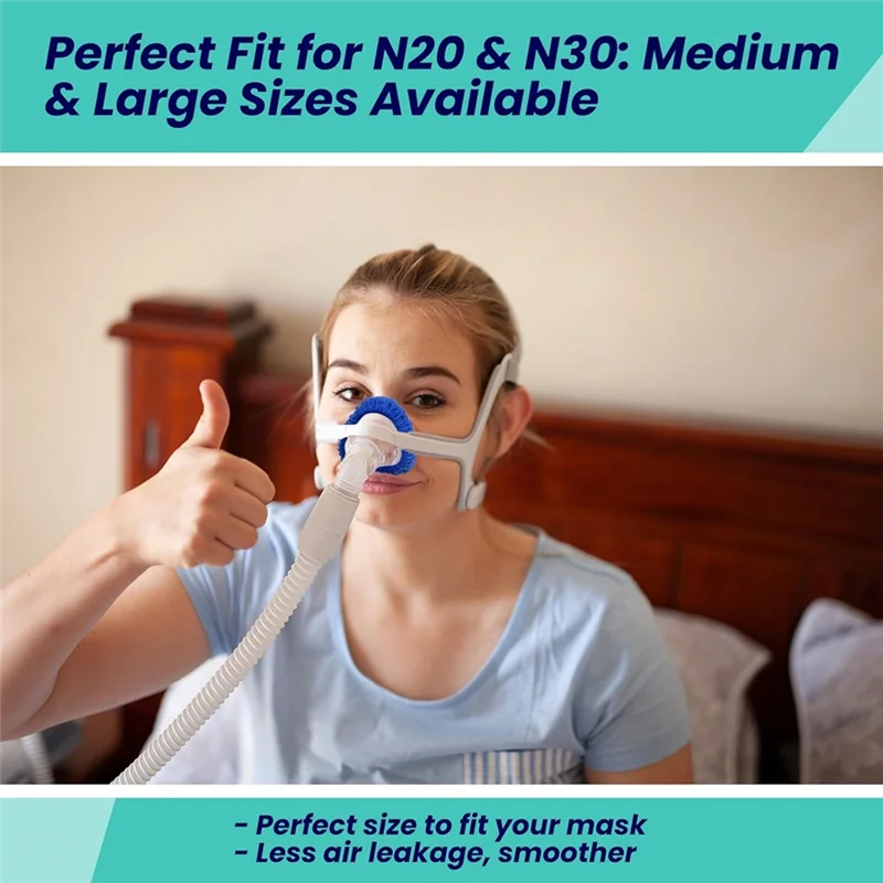 6-Pack Washable CPAP Nasal Mask Liners – Breathable Cushion Covers for N20 & Similar Nasal Masks