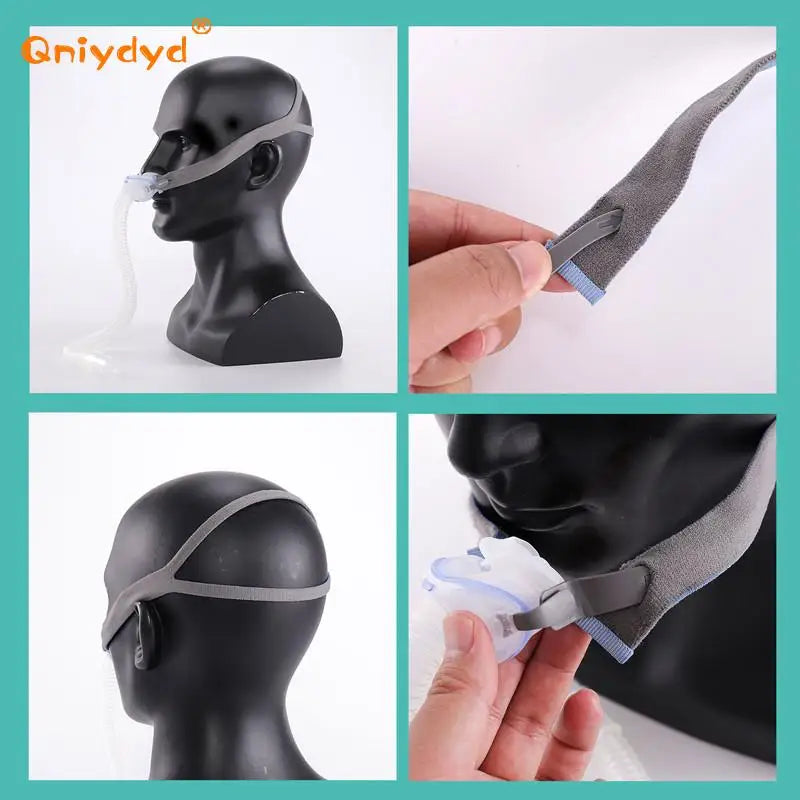 CPAP Elastic Headband for AirFit P10 Nasal Pillow Mask – Adjustable Replacement Strap with Clips