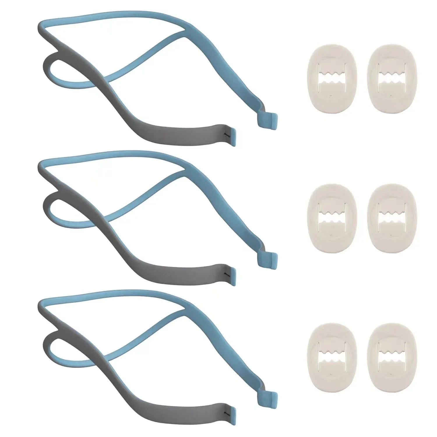 Replacement Headgear Strap for AirFit P10 Nasal Pillow CPAP Mask – Adjustable Elastic Strap with Clips