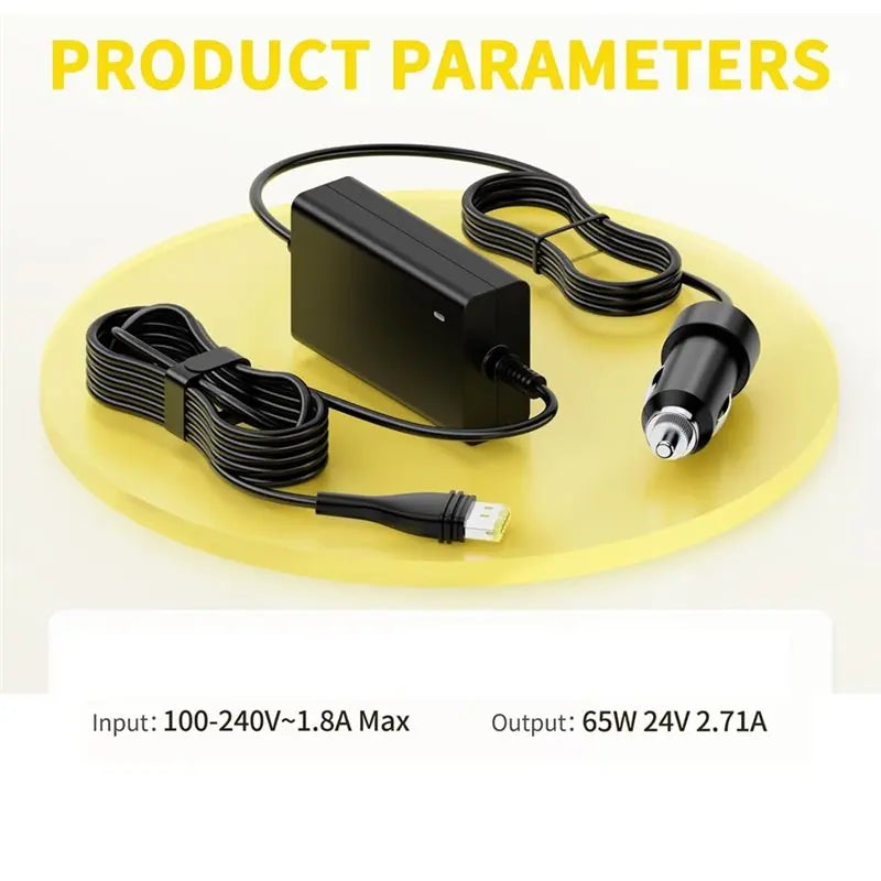 12V–24V DC Car Charger for ResMed AirSense™ 11 & AirMini™ – 65W CPAP Power Adapter