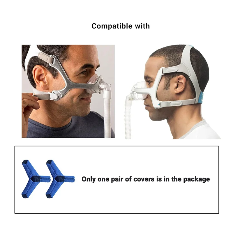 2-Pack CPAP Headgear Strap Covers – Soft Pads for AirFit™ N20 & Respironics Wisp Nasal Masks