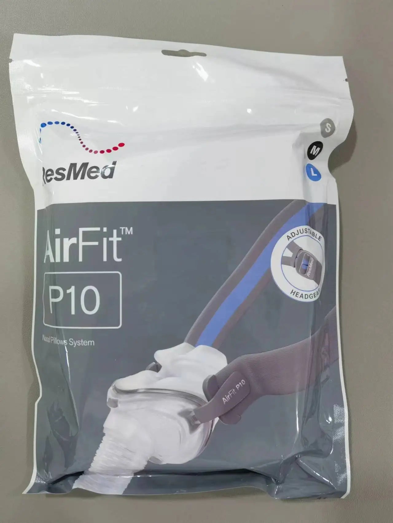 ResMed AirFit P10 Nasal Pillow CPAP Mask – Auto & BiPAP Compatible (S/M/L Cushions Included)