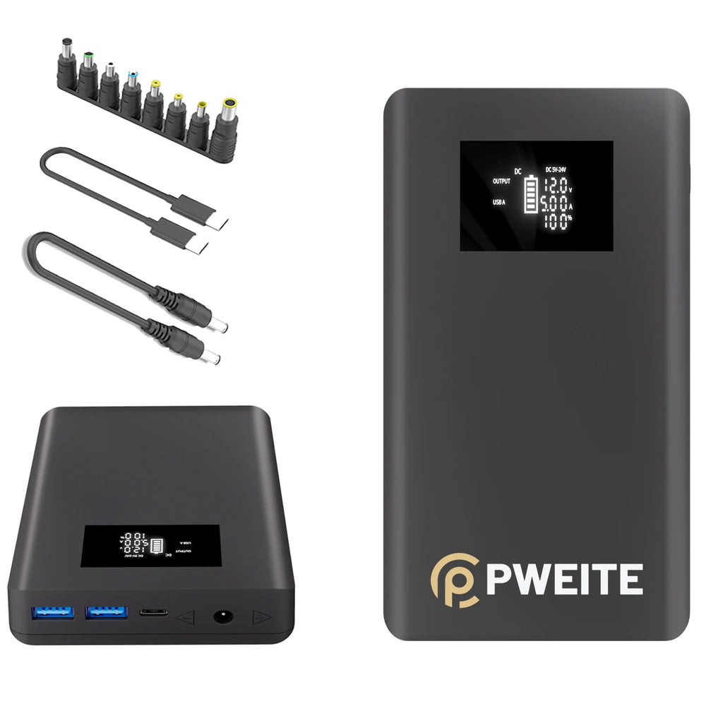 20,000mAh CPAP Battery Pack – Portable Power Bank with 12V–24V DC Output (PD 100W USB-C)