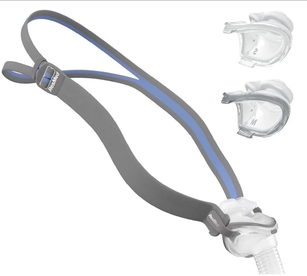 ResMed AirFit P10 Nasal Pillow CPAP Mask – Auto & BiPAP Compatible (S/M/L Cushions Included)