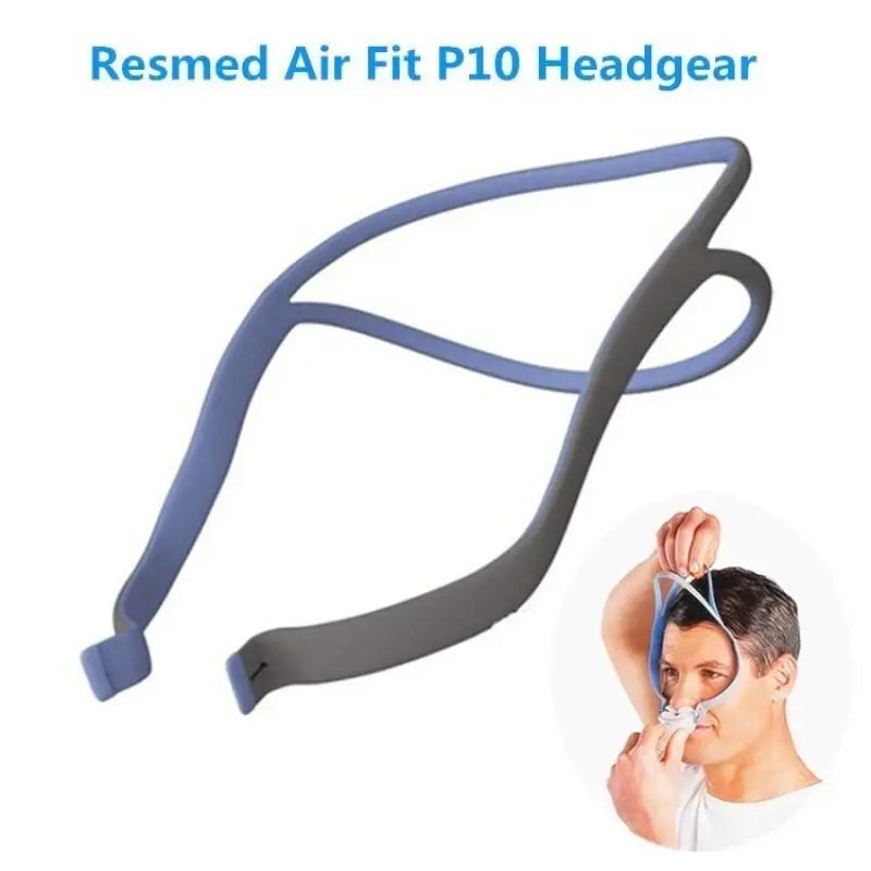 CPAP Elastic Headband for AirFit P10 Nasal Pillow Mask – Adjustable Replacement Strap with Clips
