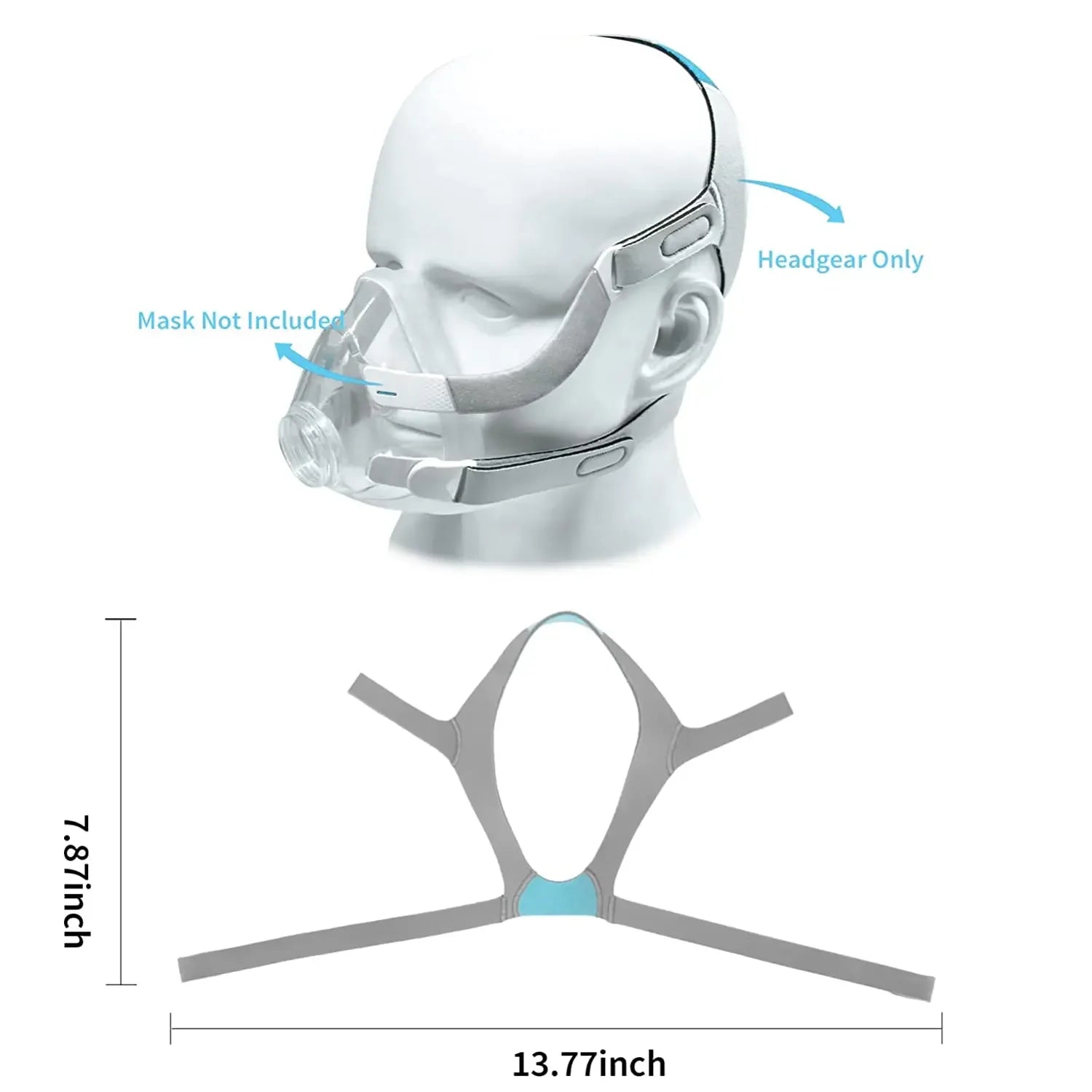 Replacement Fabric Headgear Strap for ResMed AirFit N20 – Adjustable CPAP Mask Headgear (Strap Only)