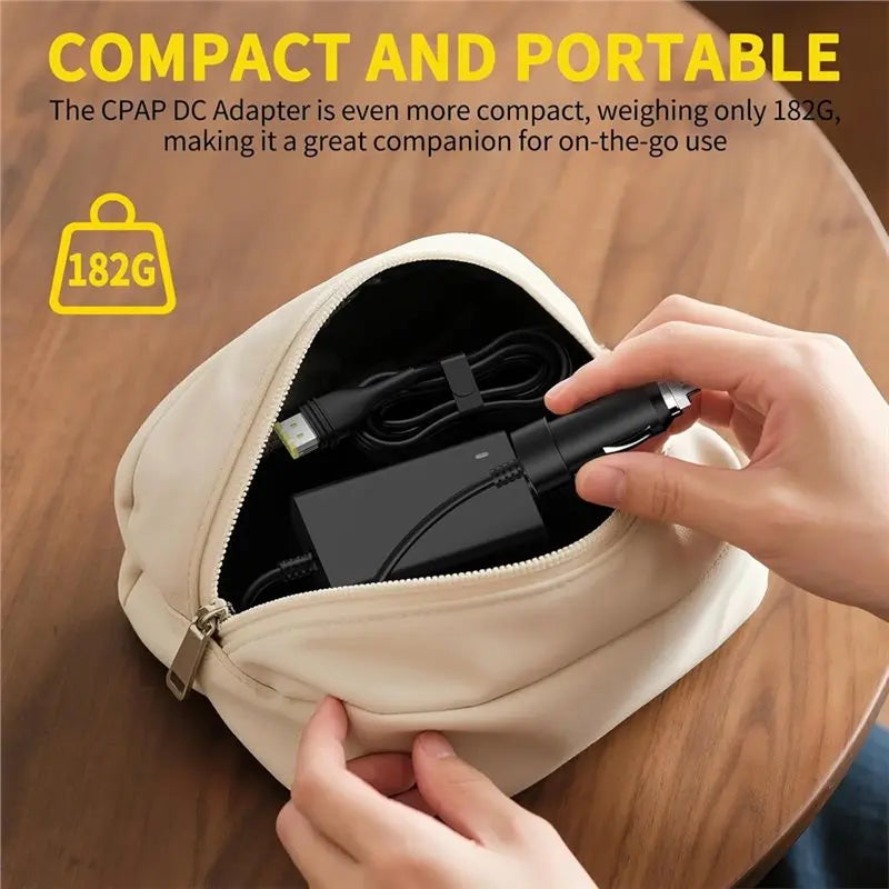 12V–24V DC Car Charger for ResMed AirSense™ 11 & AirMini™ – 65W CPAP Power Adapter